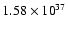 $1.58\times{10}^{37}$