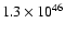 $ 1.3\times{10}^{46}$