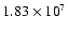 $1.83\times{10}^7$