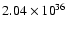 $2.04\times{10}^{36}$
