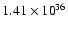 $1.41\times{10}^{36}$