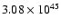 $ 3.08\times{10}^{45}$