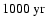 $1000~{\rm yr}$