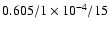 $0.605/1\times10^{-4}/15$