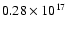 $0.28\times 10^{17}$