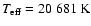 $T_{\rm eff} = 20~681~{\rm K}$