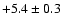 $+5.4 \pm 0.3$