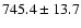 $ 745.4 \pm 13.7$