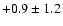 $ +0.9 \pm 1.2$