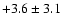 $+3.6\pm 3.1$
