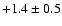$+1.4 \pm 0.5$