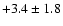 $+3.4\pm1.8$