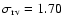 $\sigma_{\rm rv}=1.70$