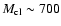 $M_{\rm cl} \sim700$
