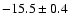 $-15.5\pm0.4$