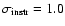 $\sigma_{\rm instr}=1.0$