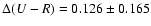 $\Delta(U-R) = 0.126 \pm 0.165$
