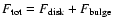 $F_{\rm tot} = F_{\rm disk} + F_{\rm bulge}$