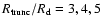 $R_{\rm trunc}/R_{\rm d} = 3, 4, 5$