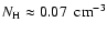 $N_{\rm H} \approx 0.07 {\rm
~~cm^{-3}}$