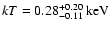 ${kT} = 0.28_{-0.11}^{+0.20}~{\rm keV}$