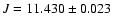 $J=11.430\pm0.023$
