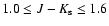 $1.0 \le J-K_{\rm s} \le 1.6$