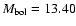 $M_{\rm bol}=13.40$