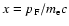 $x= p_{\rm F}/m_{\rm e} c$