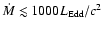 ${\dot{M}}\lesssim 1000 {L_{\rm Edd}/c^2}$