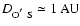 $D_{\rm O\hbox{$^\prime$ }S}\simeq 1~{\rm AU}$