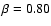 $\beta = 0.80$