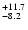 $\rm ^{+ 11.7}_{ -8.2}$