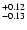 $\rm ^{+ 0.12}_{-0.13}$