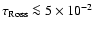 $\tau_{\rm Ross}\la 5 \times 10^{-2}$