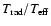 $T_{\rm rad}/T_{\rm eff}$