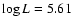 $\log L = 5.61$