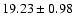 $19.23\pm0.98$