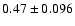$0.47\pm0.096$