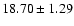 $18.70\pm1.29$