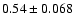 $0.54\pm0.068$
