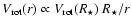 $V_{\rm rot}(r)
\propto V_{\rm rot}(R_{\star})~ R_{\star}/r$