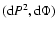 $({\rm d}P^2,{\rm d}\Phi)$