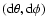 $({\rm d}\theta, {\rm d}\phi)$