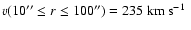 $v(10{''}\leq r\leq
100{''})=235~
\mbox{km~s$^{-1}$ }$