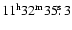 $11^{{\rm h}}32^{\rm {m}}35{\hbox{$.\!\!^{\rm s}$ }}3$