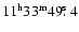 $11^{\rm {h}}33^{\rm {m}}49{\hbox{$.\!\!^{\rm s}$ }}4$
