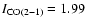 $I_{\rm CO(2{-}1)}=1.99$