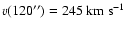 $v(120{''})=245~{\rm km~s^{-1}}$