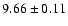 $9.66\pm0.11$